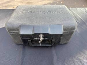 lot 68 image: SentrySafe Fire-Resistant Lock Box with Key