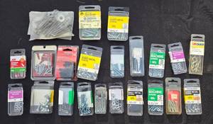 lot 98 image: Assorted Hardware Lot Screws Anchors Washers Machine Screws with Bucket