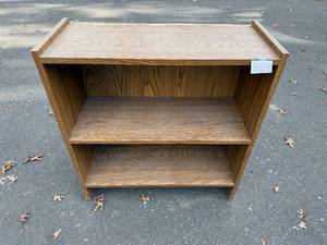 lot 109 image: Wooden Bookcase with 2 Shelves, 30x29x12 Inches