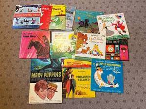 lot 123 image: Collection of Vintage Disneyland Storybook Records with Covers
