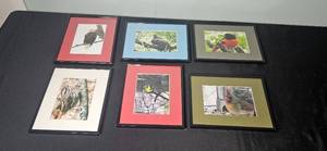lot 134 image: Set of Framed Bird Photography Prints Burnes of Boston