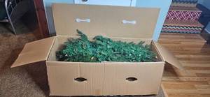 lot 139 image: Artificial Christmas Tree with Assorted Lights in Storage Box