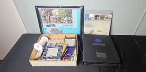 lot 141 image: Scrapbooking and Framing Supplies Lot Including Frames, Albums, and Tools