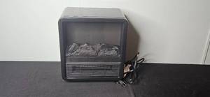 lot 163 image: Twin Star Electric Fireplace Heater Model DFS-300-BLK