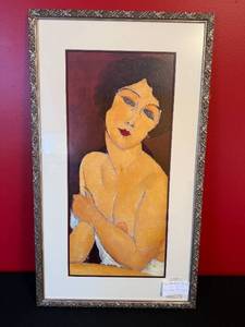 lot 241 image: Framed Print of The Beautiful Roman Girl by Amedeo Modigliani