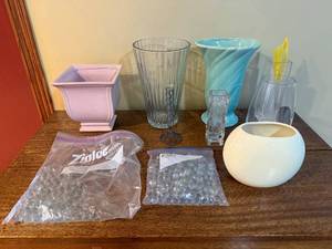 lot 271 image: Collection of Decorative Vases with Glass Marbles