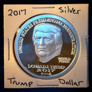 lot 6 image: Proof 2017 Trump Peaceful Revolution Begins 1oz .999 Silver Round