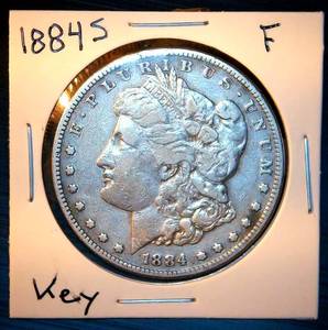 lot 28 image: Key Date 1884 S Silver Morgan Dollar