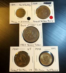 lot 49 image: (5) Higher Grade Tougher Find Great Britain Coins
