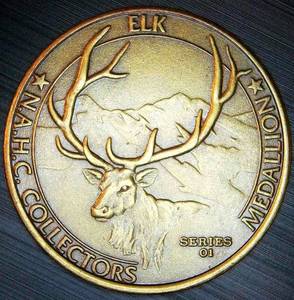 lot 72 image: (300) New NAHC Elk Series 1 Collectors Medallions - worth $5 to $10 ea on eBay