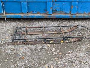 lot 25 image: Metal Frame Sled with Pull Bar