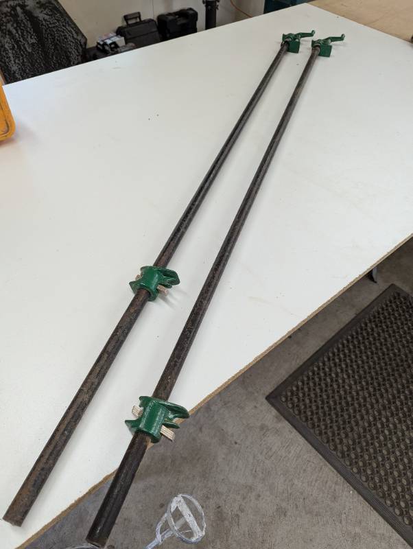 lot 106 image: 2 Large Pipe Wood Clamps - 67 Capacity - Pony