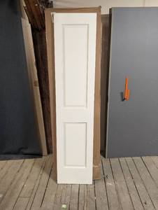 lot 4 image: Alexandria Moulding 18 in x 80 in x 1-38 in. 2-Panel Raised Square Top, Ovolo Sticking, Pre-Fit and Beveled, Primed Wood Core Door Slab