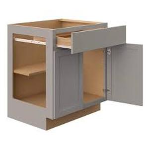 lot 5 image: Courtland 30 in. W x 24 in. D x 34.5 in. H Assembled Shaker Base Kitchen Cabinet in Sterling Gray