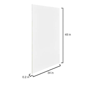 lot 13 image: Hampton Bay AvondaleLeyton 34.5 in. W x 48 in. H Kitchen Island Flush End Panel in Antique White