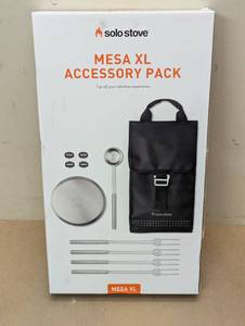 lot 61 image: Solo Stove 10 pc Mesa XL Tabletop Firepit Tool Kit Stainless Steel Finish