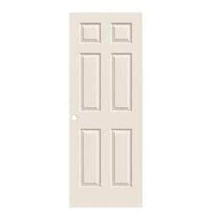 lot 2 image: JELD-WEN 28 in. x 80 in. 6 Panel Colonist Primed Textured Molded Composite Interior Door Slab  Customer Returns See Pictures