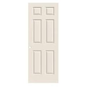 lot 32 image: JELD-WEN 30 in. x 80 in. 6 Panel Colonist Primed Textured Molded Composite Interior Door Slab Customer Returns See Pictures