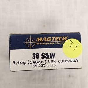 lot 51 image: Box of 38 S&W