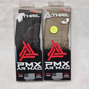 lot 60 image: 2-Athril AR 15 5.56 Mags, Like New in Box