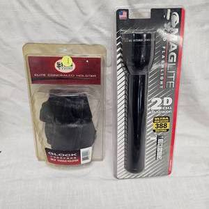 As New, In Box, Maglite and Glock Holster