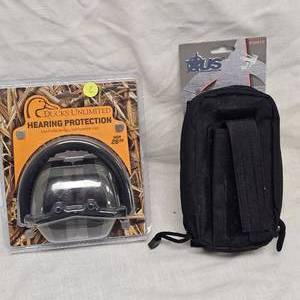 Ear Muffs and AR Mag Pouches, Like New, In Box