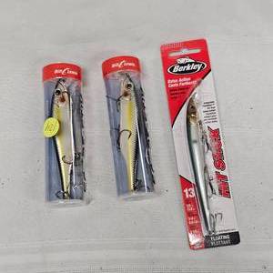 lot 124 image: Bill Levois Scopestik Lures(2) and Berkley Hit Stick