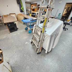 lot 204 image: Gorilla 4 in 1 Folding Aluminum Ladder, 12 ft