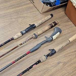 lot 184 image: Lot of 4 Fishing Rods, Spinning and Casting