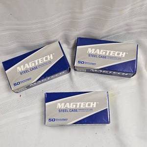 lot 153 image: 3 Boxes Magtech 9mm Pistol Ammo