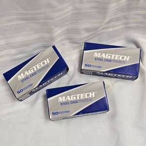 lot 154 image: 3 Boxes Magtech 9mm Pistol Ammo