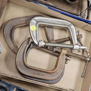 lot 254 image: 4-Made in the USA 4 Heavy Duty C-Clamps