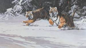 lot 12 image: Manchurian Chase (Framed)