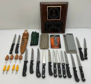 lot 230 image: Misc. Knives And Sharpening Stones And More