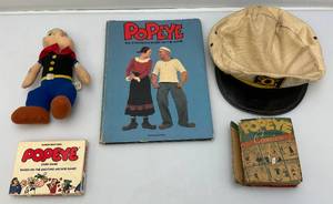 lot 24 image: Misc. Vintage Popeye Collectibles And More
