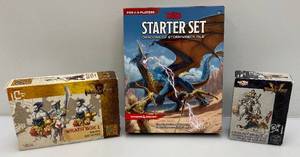 lot 26 image: Misc. Vintage Table Games Including D&D Pre-Owned Starter Set & Wrath Of Kings Character Sets (Open Box Sealed)
