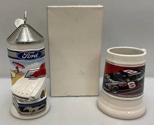 lot 33 image: Collectible Mustang And NASCAR Steins