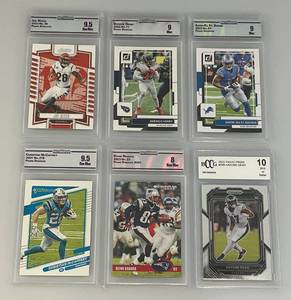 lot 82 image: Misc. Graded Football Cards Including Joe Mixon And More
