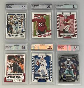 lot 83 image: Misc. Graded Football Cards Including CeeDee Lamb And More