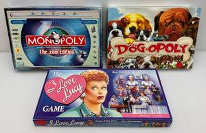 lot 108 image: Misc. Pre-owned Board Games Including I Love Lucy, Dog Opol & Monopoly The .Com Edition