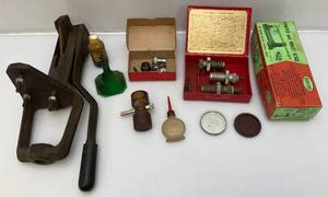 lot 145 image: Vintage Bonanza Co-Ax Single Stage Reloading Press And Reloading Items