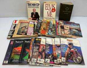 lot 181 image: Misc. Vintage Magazine And Books Including Elvis, Life, People And More