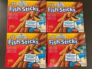 lot 29 image: H - Lot of 4 Fisher Boy Fish Sticks 44-Count Boxes