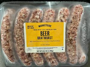 lot 88 image: Marketside Beer Bratwurst Pork Sausage 45.6 oz