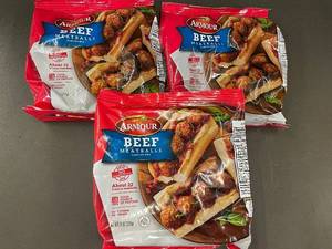 lot 125 image: M - 3 Bags Armour Beef Meatballs 11oz Each Frozen