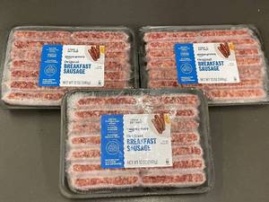 lot 152 image: J - Set of 3 Trays Original Breakfast Sausage Links 12oz Each