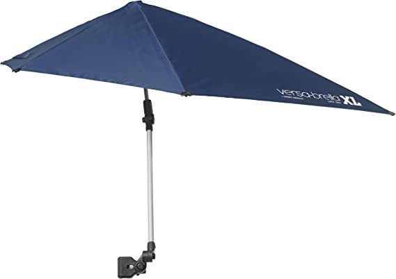 lot 757 image: Versa-Brella XL by Sport-Brella All-Position Umbrella with Universal Clamp - Blue