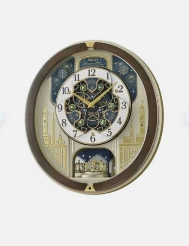 lot 312 image: NEW Seiko Limited Edition Melodies In Motion 2023 Musical Wall Clock (QXM399BRH)