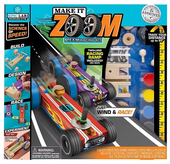 lot 376 image: NEW ArtSkills Epic Lab Make it Zoom STEM Race Car Science Kit
