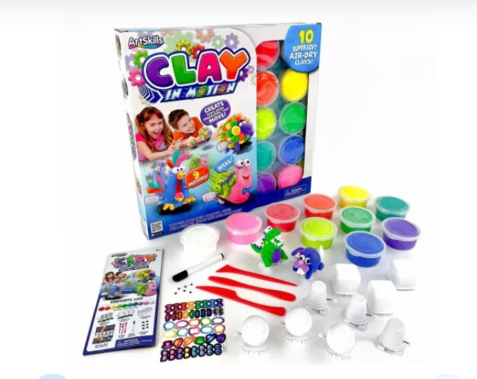 lot 377 image: NEW ArtSkills Clay in Motion with Air Dry Clay and Modeling Clay Tools